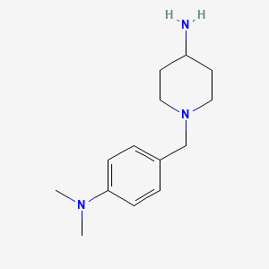 molecular formula C14H23N3 B12813349 1-(4-(Dimethylamino)benzyl)piperidin-4-amine 