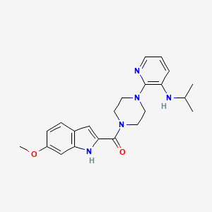 Piperazine, 1-((6-methoxy-1H-indol-2-yl)carbonyl)-4-(3-((1-methylethyl)amino)-2-pyridinyl)-