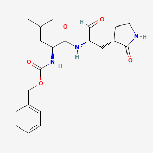 Benzyl ((S)-4-methyl-1-oxo-1-(((S)-1-oxo-3-((S)-2-oxopyrrolidin-3-yl)propan-2-yl)amino)pentan-2-yl)carbamate