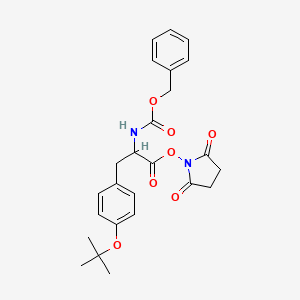 molecular formula C25H28N2O7 B12813426 N-Cbz-O4-tert-butyl-L-tyrosine succinimido ester 