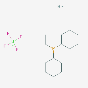 molecular formula C14H28BF4P B12813427 Dicyclohexylethylphosphine tetrafluoroborate 