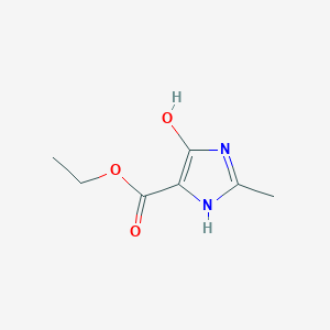 molecular formula C7H10N2O3 B12813435 Ethyl 4-hydroxy-2-methyl-1H-imidazole-5-carboxylate CAS No. 412301-42-9