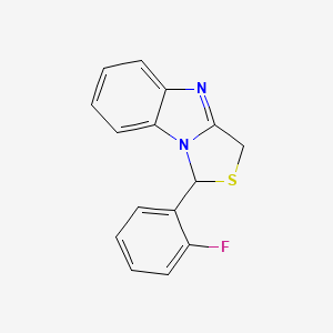 1H,3H-Thiazolo(3,4-a)benzimidazole, 1-(2-fluorophenyl)-