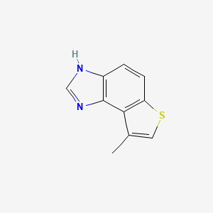 molecular formula C10H8N2S B12813488 8-methyl-3H-thieno[3,2-e]benzimidazole 