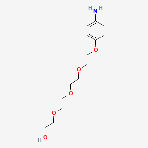 molecular formula C14H23NO5 B12813491 2-(2-(2-(2-(4-Aminophenoxy)ethoxy)ethoxy)ethoxy)ethan-1-ol 