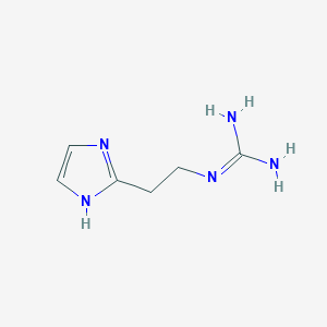 molecular formula C6H11N5 B12813503 1-(2-(1H-Imidazol-2-yl)ethyl)guanidine 