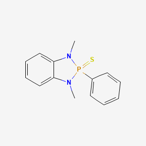 molecular formula C14H15N2PS B12813511 1,3-Dimethyl-2-phenyl-2,3-dihydro-1H-1,3,2-benzodiazaphosphole 2-sulfide CAS No. 4600-12-8