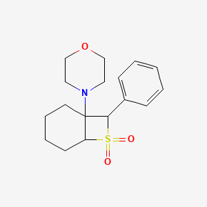 4-(7,7-Dioxido-8-phenyl-7-thiabicyclo(4.2.0)oct-1-yl)morpholine