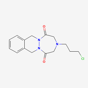 molecular formula C15H18ClN3O2 B12813526 3-(3-Chloropropyl)-3,4,7,12-tetrahydro-1H-(1,2,5)triazepino(1,2-b)phthalazine-1,5(2H)-dione CAS No. 81215-85-2