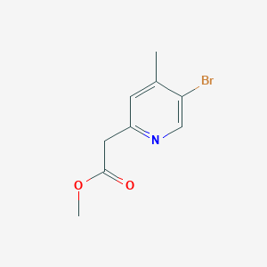 molecular formula C9H10BrNO2 B12813535 (5-Bromo-4-methyl-pyridin-2-YL)-acetic acid methyl ester CAS No. 886365-12-4