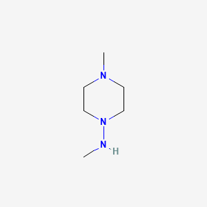 molecular formula C6H15N3 B12813555 N,4-Dimethylpiperazin-1-amine 