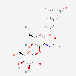 N-[(2R,3S,4R,5R,6R)-5-hydroxy-6-(hydroxymethyl)-2-(4-methyl-2-oxochromen-7-yl)oxy-4-[(2R,3R,4S,5R,6R)-3,4,5-trihydroxy-6-(hydroxymethyl)oxan-2-yl]oxyoxan-3-yl]acetamide