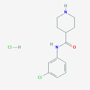 molecular formula C12H16Cl2N2O B12813595 N-(3-Chlorophenyl)piperidine-4-carboxamide hydrochloride 