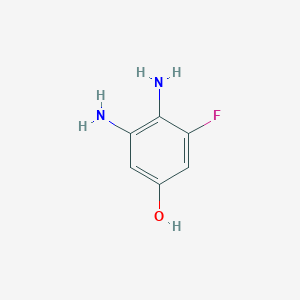 molecular formula C6H7FN2O B12813599 3,4-Diamino-5-fluorophenol 