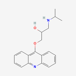 molecular formula C19H22N2O2 B12813641 1-(9-Acridinyloxy)-3-((1-methylethyl)amino)-2-propanol CAS No. 113105-88-7