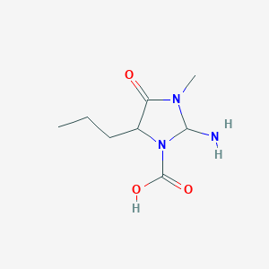 2-Amino-3-methyl-4-oxo-5-propylimidazolidine-1-carboxylic acid