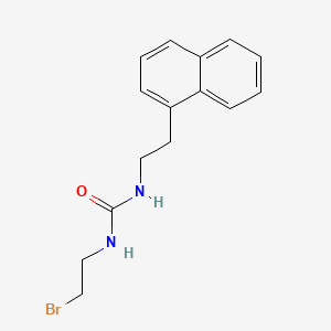 molecular formula C15H17BrN2O B12813711 Urea, 1-(2-bromoethyl)-3-(2-(1-naphthyl)ethyl)- CAS No. 102434-32-2