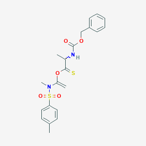 molecular formula C21H24N2O5S2 B12813741 O-(1-((N,4-Dimethylphenyl)sulfonamido)vinyl) (S)-2-(((benzyloxy)carbonyl)amino)propanethioate 