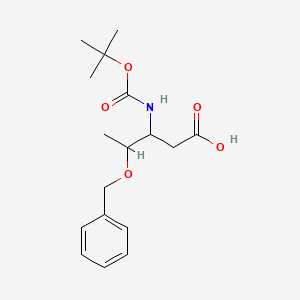 3-[(2-Methylpropan-2-yl)oxycarbonylamino]-4-phenylmethoxypentanoic acid