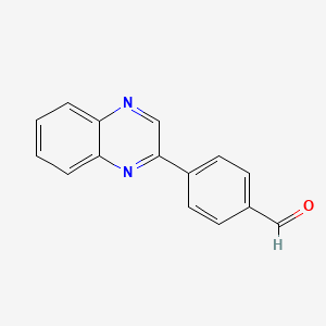 molecular formula C15H10N2O B12813759 4-(Quinoxalin-2-yl)benzaldehyde 