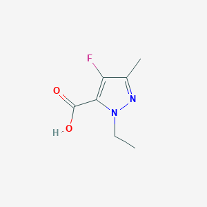 molecular formula C7H9FN2O2 B12813775 1-Ethyl-4-fluoro-3-methyl-1H-pyrazole-5-carboxylic acid 