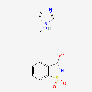 molecular formula C11H11N3O3S B12813785 Saccharin 1-methylimidazole (SMI) 