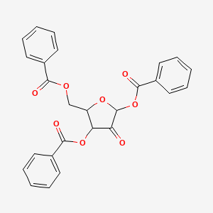 molecular formula C26H20O8 B12813805 (2R,4R,5R)-4-(benzoyloxy)-5-[(benzoyloxy)methyl]-3-oxooxolan-2-yl benzoate 