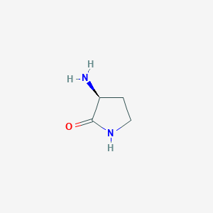 molecular formula C4H8N2O B1281382 (S)-3-Aminopyrrolidin-2-one CAS No. 4128-00-1