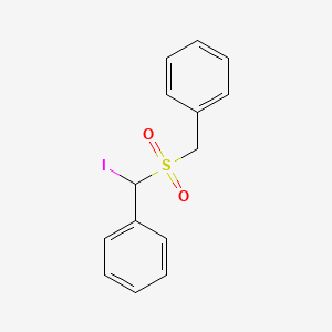 molecular formula C14H13IO2S B12813829 ((Benzylsulfonyl)(iodo)methyl)benzene CAS No. 19217-60-8