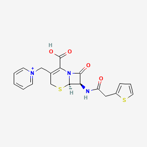 Pyridinium, 1-[[2-carboxy-8-oxo-7-[(2-thienylacetyl)amino]-5-thia-1-azabicyclo[4.2.0]oct-2-en-3-yl]methyl]-, (6R-trans)-