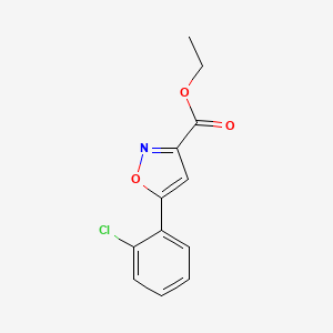 molecular formula C12H10ClNO3 B12813857 Ethyl 5-(2-chlorophenyl)isoxazole-3-carboxylate 