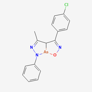 3-(4-Chlorophenyl)-4-methyl-6-phenyl-3a,6-dihydro(1,2,3)diazarsolo(4,3-d)(1,2,5)oxazarsole