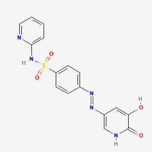 Benzenesulfonamide, 4-((1,6-dihydro-5-hydroxy-6-oxo-3-pyridinyl)azo)-N-2-pyridinyl-