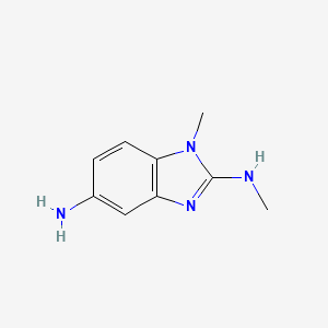 molecular formula C9H12N4 B12813886 N2,1-dimethyl-1H-benzo[d]imidazole-2,5-diamine CAS No. 596130-85-7