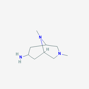 molecular formula C9H19N3 B128139 3,9-Dimethyl-3,9-diazabicyclo[3.3.1]nonan-7-amine CAS No. 141549-86-2