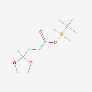 molecular formula C13H26O4Si B1281393 [Tert-butyl(dimethyl)silyl] 3-(2-methyl-1,3-dioxolan-2-yl)propanoate 