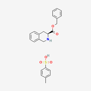 molecular formula C24H25NO5S B1281400 Benzyl (S)-(-)-1,2,3,4-tetrahydro-3-isoquinolinecarboxylate p-toluenesulfonic acid salt CAS No. 77497-97-3