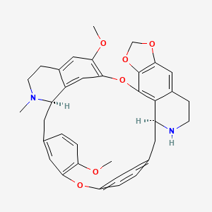 molecular formula C36H36N2O6 B12814008 (14S,27R)-22,33-dimethoxy-28-methyl-2,5,7,20-tetraoxa-13,28-diazaoctacyclo[25.6.2.216,19.13,10.121,25.04,8.031,35.014,39]nonatriaconta-1(33),3(39),4(8),9,16(38),17,19(37),21,23,25(36),31,34-dodecaene 