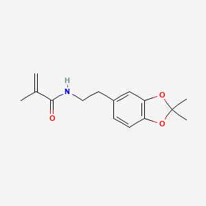 molecular formula C15H19NO3 B12814025 N-(2-(2,2-Dimethylbenzo[d][1,3]dioxol-5-yl)ethyl)methacrylamide 