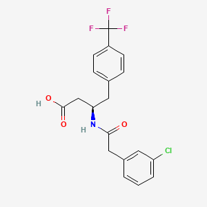 (R)-3-(2-(3-Chlorophenyl)acetamido)-4-(4-(trifluoromethyl)phenyl)butanoic acid