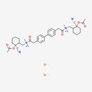 Ammonium, (4,4'-biphenylylenebis(2-oxoethylene))bis(((2-cyano-2-hydroxycyclohexyl)methyl)dimethyl-, dibromide, diacetate (ester)