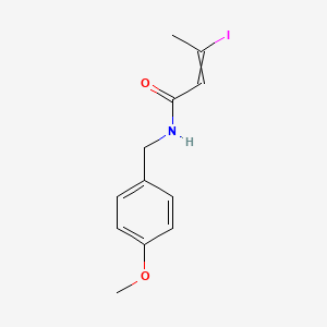 3-iodo-N-[(4-methoxyphenyl)methyl]but-2-enamide