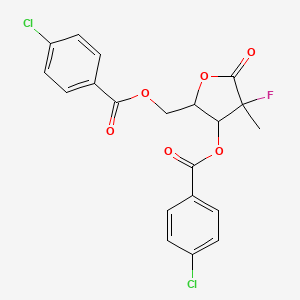 (2R)-2-Deoxy-2-fluoro-2-methyl-D-erythropentonic acid gamama-lactone 3,5-bis(4-chlorobenzoate)