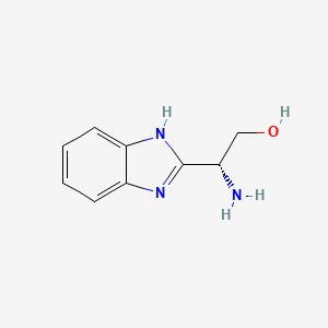 molecular formula C9H11N3O B12814109 (R)-2-Amino-2-(1H-benzo[d]imidazol-2-yl)ethanol 