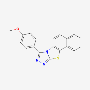 12-(4-methoxyphenyl)-16-thia-11,13,14-triazatetracyclo[8.6.0.02,7.011,15]hexadeca-1(10),2,4,6,8,12,14-heptaene