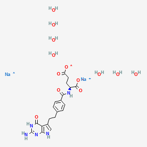 Sodium (S)-2-(4-(2-(2-amino-4-oxo-4,7-dihydro-1H-pyrrolo[2,3-d]pyrimidin-5-yl)ethyl)benzamido)pentanedioate heptahydrate