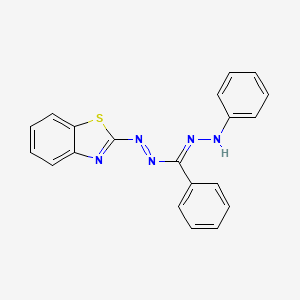 molecular formula C20H15N5S B12814191 5-(2-Benzothiazolyl)-1,3-diphenylformazan 