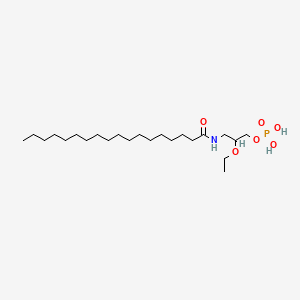 molecular formula C23H48NO6P B12814194 [2-Ethoxy-3-(octadecanoylamino)propyl] dihydrogen phosphate CAS No. 131933-66-9