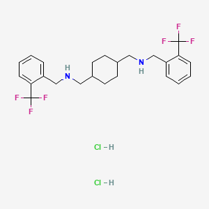 1,4-Cyclohexanebis(methylamine), N,N'-bis((2-trifluoromethyl)benzyl)-, dihydrochloride, (E)-