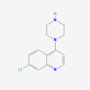 molecular formula C13H14ClN3 B128142 7-氯-4-(哌嗪-1-基)喹啉 CAS No. 837-52-5